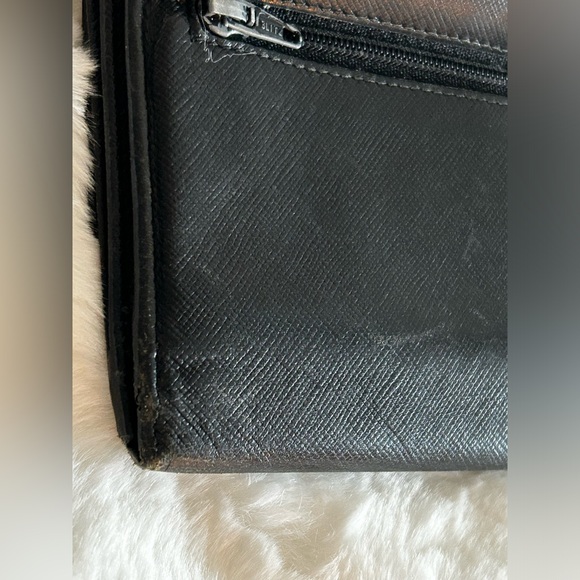 Authentic PRADA double snap long leather black wallet - Picture 10 of 16